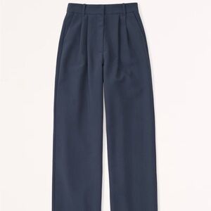 Navy blue Abercrombie and Fitch Sloan Dress Pants Wide Leg 4S 27 High Waist AF